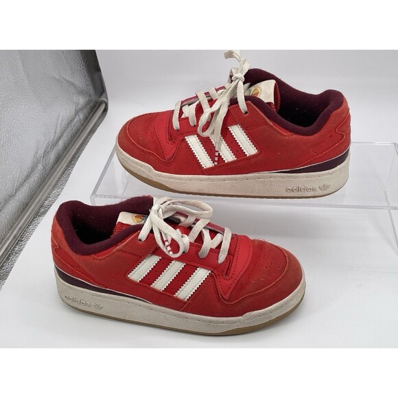 adidas Other - Adidas Originals Kids Forum Low Red White Suede Sneakers Size US 1